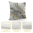 thumbnail image 4 of Nawypu  White Marble Throw Pillow Cover Abstract Creative Marbling Gold Veins Fashion Artificial Stone Pillow Case Pillowcase for Bedroom, Living Room, Cushion Sofa Standard Size, 4 of 5