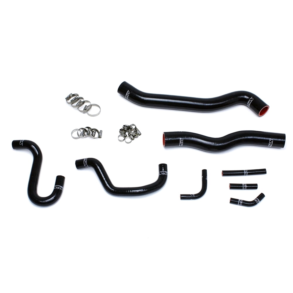 HPS Reinforced Black Silicone Radiator + Heater Hose Kit Coolant for