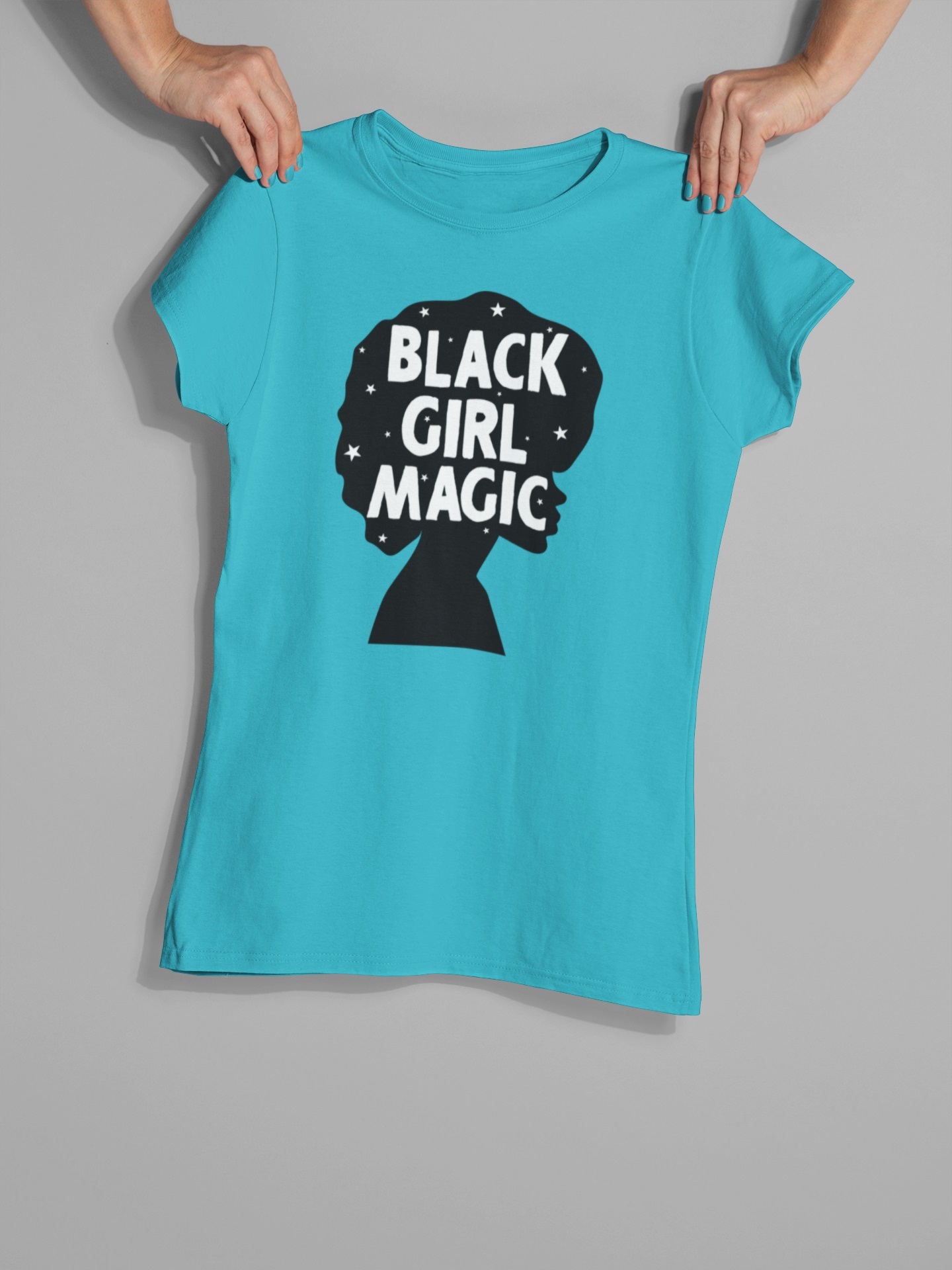 Old Glory Juniors Black History Month Black Girl Magic Afro Short Sleeve Graphic T Shirt - image 5 of 6