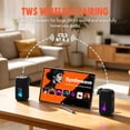 thumbnail image 4 of Dammyty Portable Bluetooth Speaker, IP67 Waterproof Speaker with Loud Sound, Deep Bass, Wireless Stereo Pairing, Bluetooth 5.3, for Home/Outdoor/Party/Beach, 4 of 7