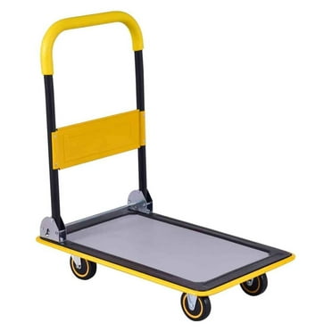 Casart Rolling Platform Cart, Folding Flatbed Cart for Heavy Loading, 330 Weight Capacity