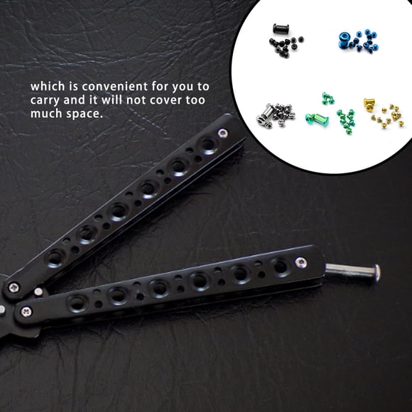 Langgg Mini Firm Screw Multipurpose Knife Handle Nail Repairing Screws Household Accessory Repairing Shop Replacement Parts Titanium primary