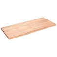 thumbnail image 1 of vidaXL Table Top Light Brown 140x60x(2-4) cm Treated Solid Wood Oak, 1 of 7