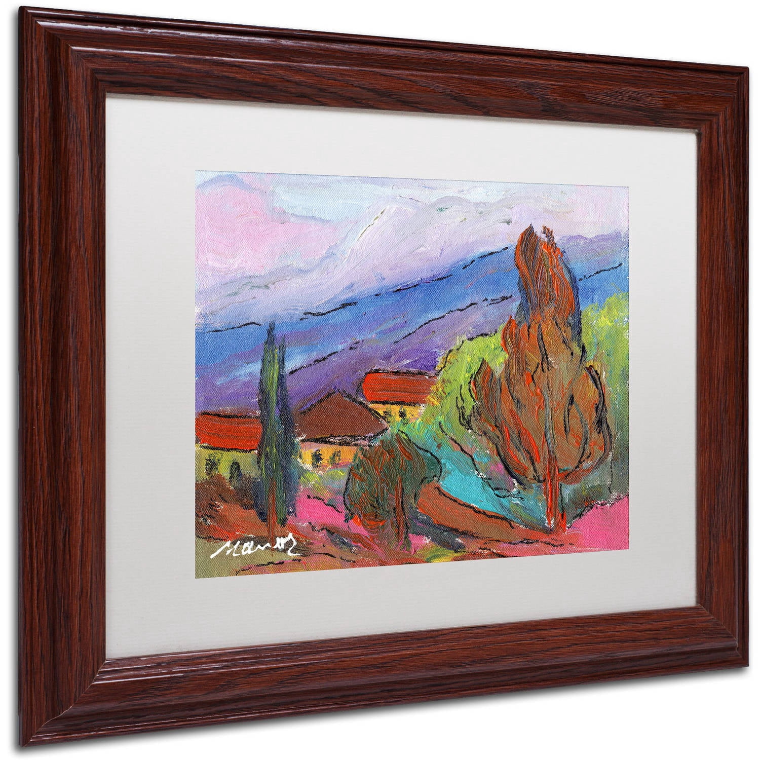 Trademark Fine Art "Summer Blush" Canvas Art by Manor Shadian White Matte, Wood Frame