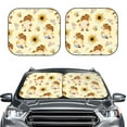 thumbnail image 2 of Balery Watercolor Bee Honey Honeycomb Bee Sun Shield 2 Pack For Car Front Windows Foldable Sun Visor Protector Blocks Max Uv Rays And Keeps Your Vehicle Cool For Most Sedans Suv Truck, 2 of 7
