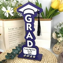 LAMIRO Graduation Party Decoration,Class of 2025 Congrats Grads Wooden Table Centerpiece Photo Props Sign for Graduation Party Tabletops Ornament Gifts Supplies