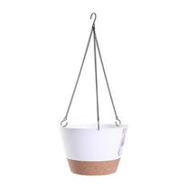 10 Inch Hanging Planter, Plant Hanger Indoor Outdoor, Self Watering Plant Pot Hanging Baskets Holder Plants with Drainage Holes & Removable Tray for Garden Home Green