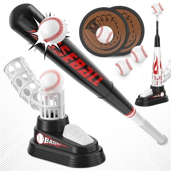 Set de pelota en T Wupuaait para niños pequeños de 3 a 5 años con lanzador de béisbol