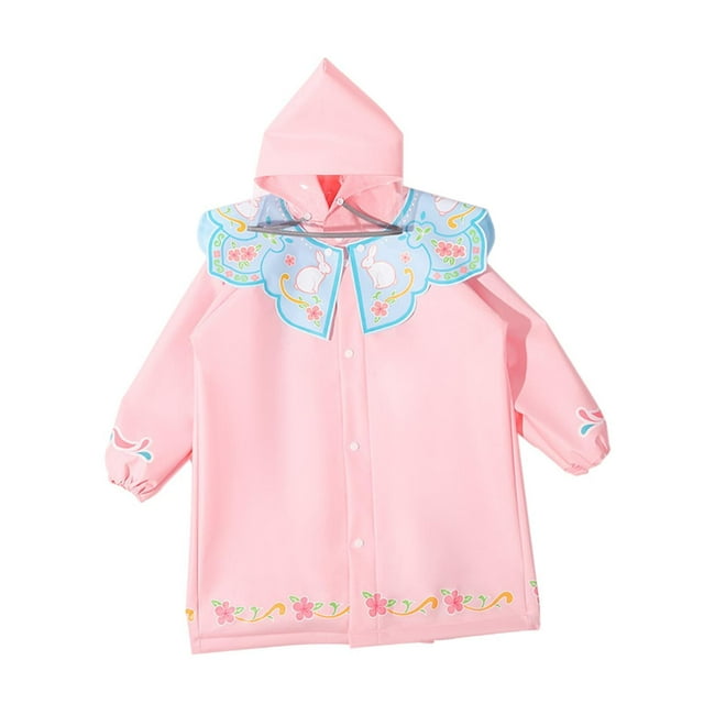 Poncho impermeable para niños, chaqueta impermeable, impermeable, capa impermeable para niños con capucha para viajes, deportes al aire libre para Rosa