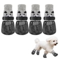 thumbnail image 3 of 4pcs Dog Cat Boots Shoes Socks Waterproof Dog Shoes RainSnow Dog Booties Anti-Slip Dog Sock Shoes with Adjustable Drawstring for Small Puppy, 3 of 10