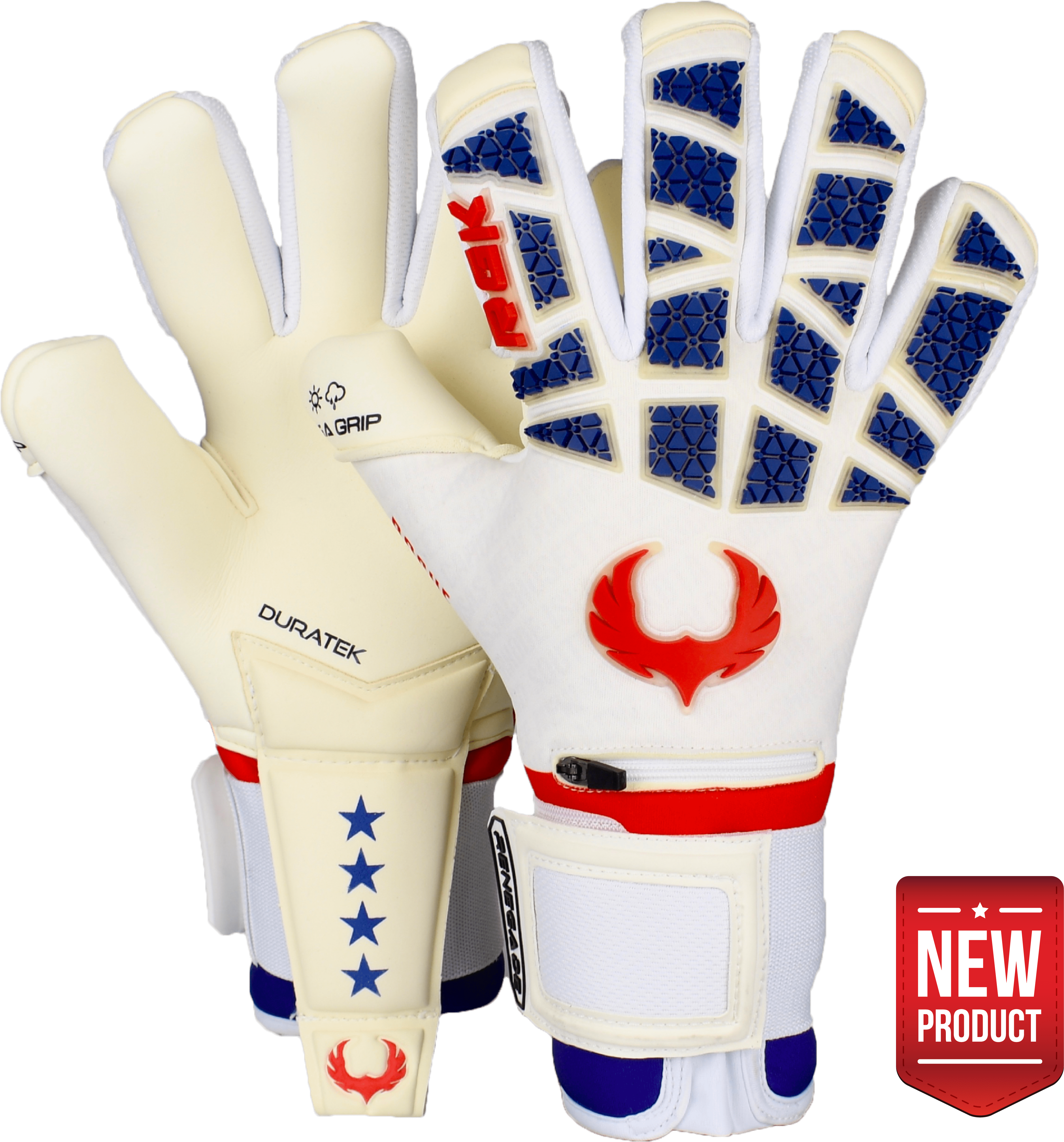Pro-Tek Fingersaves & 4+3MM Giga Grip Sizes 6-11, Level 4+ Based in The U.S.A. Renegade GK Limited Edition Rogue Soccer Goalie Gloves with Microbe-Guard Only 1500 Made for Each Style