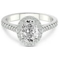 thumbnail image 4 of IGI Certified 4 Carat Oval Shape Lab Grown Diamond Engagement Ring | 14K White Gold |Glowing Globe Halo Diamond Ring | FG-VS1-VS2 Quality Friendly Diamonds, 4 of 6