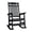 Black, variant on ROGALIS Patio Oversized Chair with Ottoman, Sling Recliner Set with Double Fabric Cushion, Outdoor Lounge Chair with Side Pocket, Comfy Heavy Duty for Balcony Backyard Porch Bedroom, Grey