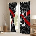 thumbnail image 3 of Homewish Modern Game Player Black Out Curtains for Kids, Black Red Game Console Curtains Pack of 2 (42x63 Each), Cartoon Gamepad Bedroom Curtains, Window Curtains Decor, 3 of 6