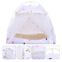 LOLIPPYY Dog House Bed Pet Tent Breathable Grey 1Pcs for Summer