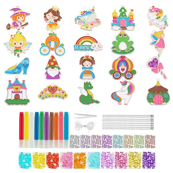 Richgv DIY Crystal Paint Arts and Crafts Set, 20 Piece