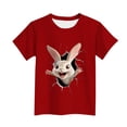 thumbnail image 3 of T-shirt à Manches Courtes pour Garçons, Col Rond, Décontracté, Graphique, pour Enfants, Haut en Mélange de Polyester, 1 Pce, 3 of 5