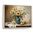 thumbnail image 2 of Designart "Rustic Blue Sunflower Display I" Sunflowers Floater Framed Wall Art Prints, 2 of 5