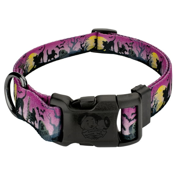 Gunmetal Deluxe Graveyard Dog Collar - Made in The U.S.A.