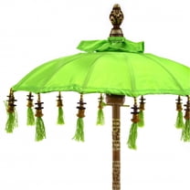 Koyal Wholesale Balinese Umbrella Stand 34-Inch Lime Green Moroccan Bali Style Decor