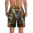 thumbnail image 3 of Kdxio Streamside Meditating Fox Pattern Mens Casual Shorts - Drawstring Summer Beach Sports Shorts for Men, 3 of 5