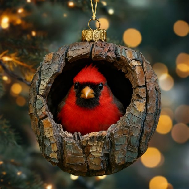 Adornos Navideños Colgantes de Acrílico de 8 X 8 Cm | Decoraciones Festivas con Estampado Animal para Familiares y Amigos | Decoración Duradera de Doble Cara para Árbol de Navidad | Regalos Navideños
