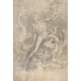 thumbnail image 2 of Giovanni Battista Naldini 14x18 Black Ornate Wood Framed Double Matted Museum Art Print Titled - Figure of Fury, After Rosso Fiorentino (1537-91), 2 of 5