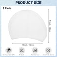 thumbnail image 3 of Uxcell Gorro de Natación de Silicona en Forma de Lágrima para Mujeres y Hombres, Gorro de Natación Impermeable No Deslizante Duradero [Blanco], 3 of 6