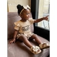thumbnail image 3 of AceBaby Infant Baby Girl Summer Leopard Print Skirt 3Pcs Outfit Set for 0-18M,95% Cotton, 3 of 9