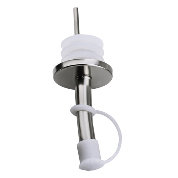 Dispensador de aceite Billuyoard Pulverizador de tapón de botella Acero inoxidable Blanco/Curvo