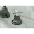 thumbnail image 4 of Kingston Brass NS4467BX Water Onyx widespread lavatory faucet with brass pop-up drain, black nickel finish with chrome, 4 of 6