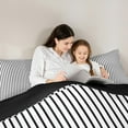 thumbnail image 5 of jejeloiu Vintage Geometric Striped Full Size Comforter Sets,Modern Abstract Art Bedding Comforter Set,White Black Bedding Sets For Men Women,Luxury Bedroom Decor Reversible,3 Pieces, 5 of 8