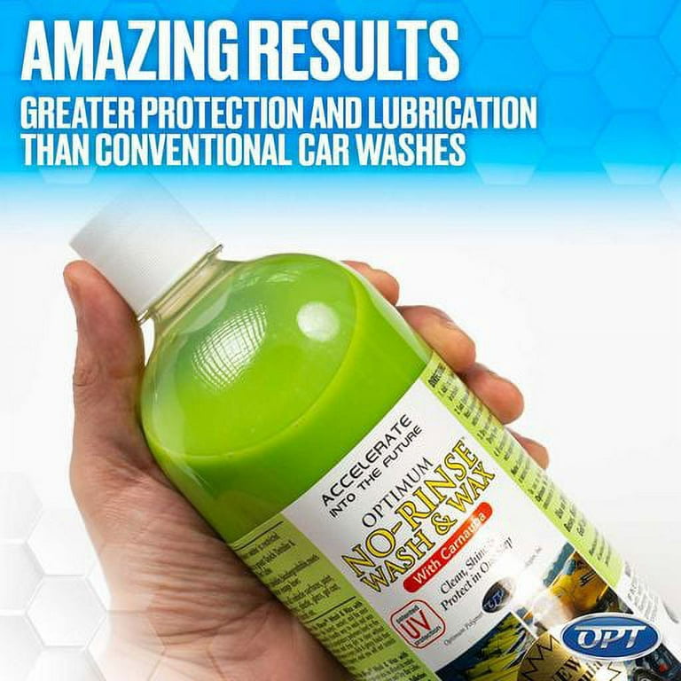 Optimum No Rinse Wash and Wax – 32 oz., Rinseless Car Wash and Wax in One  System, ONR Formulated with Carnauba Wax with UV Protection, Use as Car  Wax