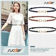 thumbnail image 2 of SUOSDEY 3 Pack Skinny Belts for Women Plus Size Ladies Leather Belts for Dresses Jeans, 2 of 6