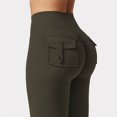 thumbnail image 5 of Women's High Waisted Flare Yoga Leggings with Pockets Tummy Control Stretch, 5 of 5