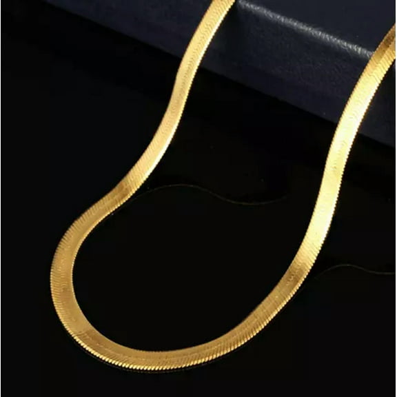 Fashion Men Women 18K Gold Plated Snake Chain Choker Necklace Jewelry 20-28Inch