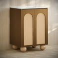thumbnail image 3 of Plaisir II 24" Freestanding Bathroom Vanity in Brown Oak with 3-Hole Centerset Sink Top, 3 of 5