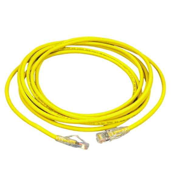 Leviton Yellow Gigamax Slimline 15' Network Patch Cord Booted Cat5e 5D460-15Y