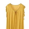 thumbnail image 3 of Pounoo Womens Modal Nightgowns Sleeveless Ruffle Trim Solid Sleep Dresses Casual Loose Lightweight Soft Comfy Sleepwear Gift, 3 of 5