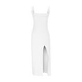 thumbnail image 6 of Sakmal Split Dresses for Women Long Cocktail Graduation White Dress Sleeveless Dresses, 6 of 8