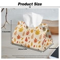thumbnail image 7 of COEQINE Tissue Box Cover PU Leather Rectangle Tissue Case Holder Facial Tissue Dispenser for Bathroom Bedroom Kitchen Office Car Modern Fall Home Decorative, Maple Leaf Gold, 2 PCS, 7 of 7