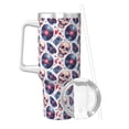 thumbnail image 2 of Logiee record rock music Skull Print 40OZ Ice Bully Cup with Handle and Straw, Double Wall Stainless Steel Tumbler,Travel Coffee Cup with Lid, Summer Insulation and Cooling Cup, 2 of 8