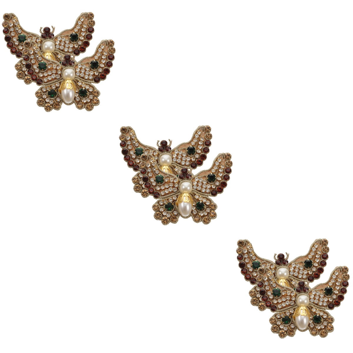 MLINS 6 Pcs  DIY Decorative Applique Iron On Patch Clothing Butterfly Shape Patch Shoes Decorative Patch