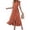 *Red, variant on U Women Summer Bohemian Floral Wrap V Neck Ruffle Cap Sleeveless Dress with Belt ,Casual A-Line Pleated Hem Midi Sun Dress Hot Pink,Womens Plus M