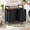 Black, variant on Laundry Sorter Hamper With Wooden Top Sh2*14.5gal(110l) Metal Frame Basket Wheels Pull Out And Removable Bags 2 Bags-golden