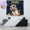 thumbnail image 4 of Happy New Year Ragdoll Welcome 2025 Balloon Firework Party Tapestry Cat Lover Kitten Owner Gifts Idea Wall Hanging Backdrop Home Decor - 01014, 4 of 5
