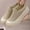 Beige, variant on Women’s Slip on Backless Mule Sneakers Breathable Hollow Knit Upper Cushioned Thick Platform Sole Comfort Casual Footwear for Daily Wear Beige 7(38)