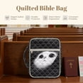 thumbnail image 7 of Xixirimido Cute Kitten Print Bible Cover Case for Women, Quilted Bible Cover Bag with Handle, Bible Carrying Case Study Supplies Accessories for Men, Black, 7 of 7