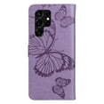 thumbnail image 4 of TECH CIRCLE Galaxy S23 Ultra Wallet Case,Butterfly Embossed PU Leather Flip case Cover Stand Feature with Wrist Strap and Card Holder Protective Phone Case for Samsung Galaxy S23 Ultra 6.8", Purple, 4 of 7