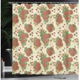 thumbnail image 4 of Ambesonne Orange Shower Curtain, Flowers in Autumn Theme, 69"Wx75"L, Orange and Olive Green, 4 of 5